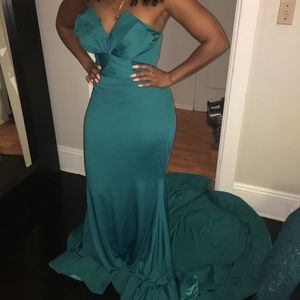 Green prom gown